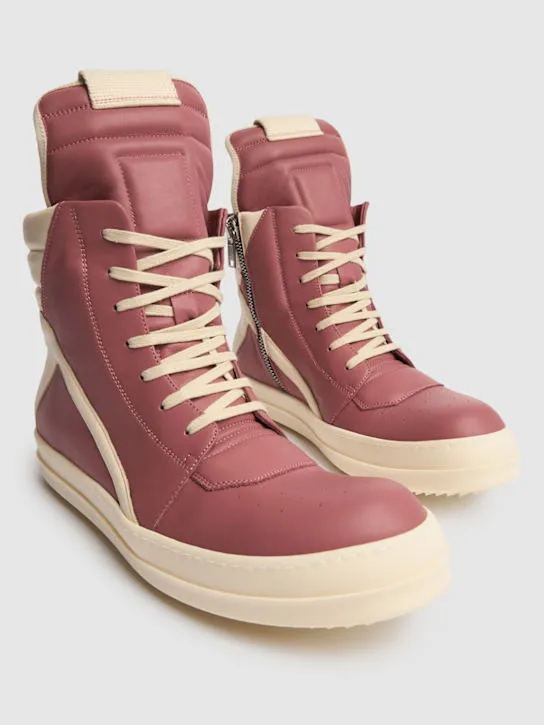 Rick Owens   Geobasket leather sneakers 
