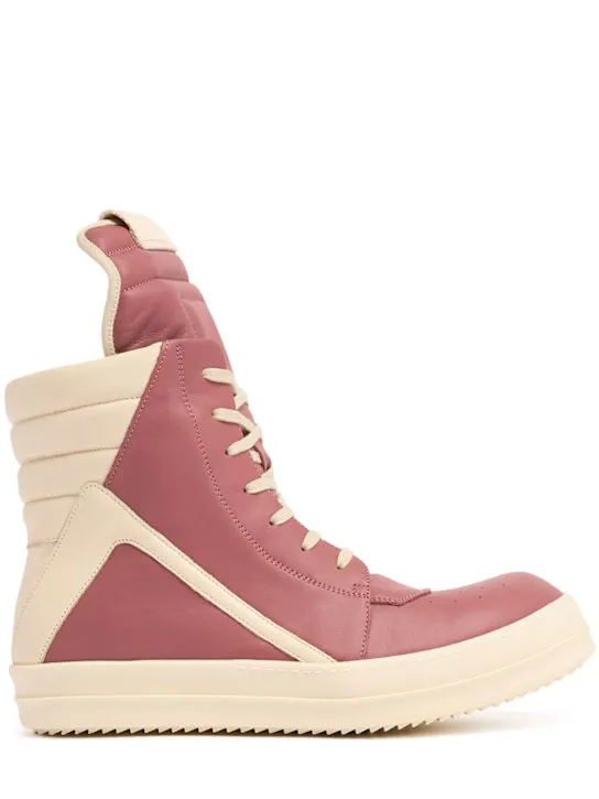 Rick Owens   Geobasket leather sneakers 