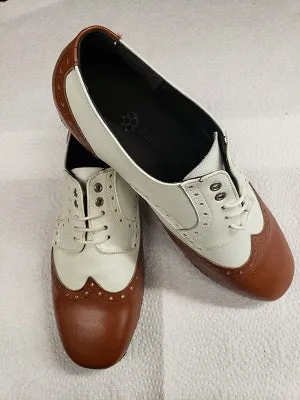 Roberto – Men's Standard Ballroom Oxford -- -- Dark Tan/White