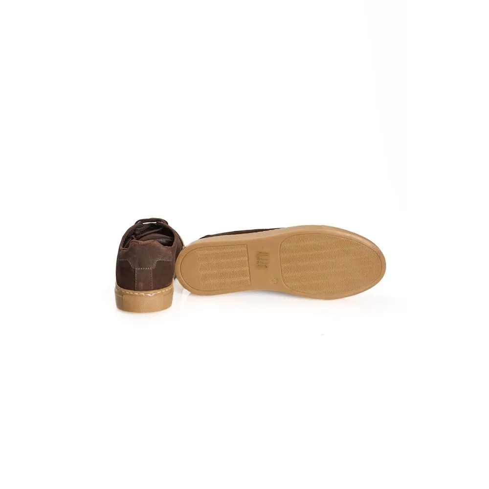 Roberto Pepe Luxury Brown Calfskin Sneakers