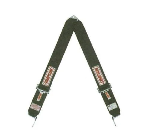 Simpson 3" V-Type Shoulder Harness - Bolt-In - Camlock - Red