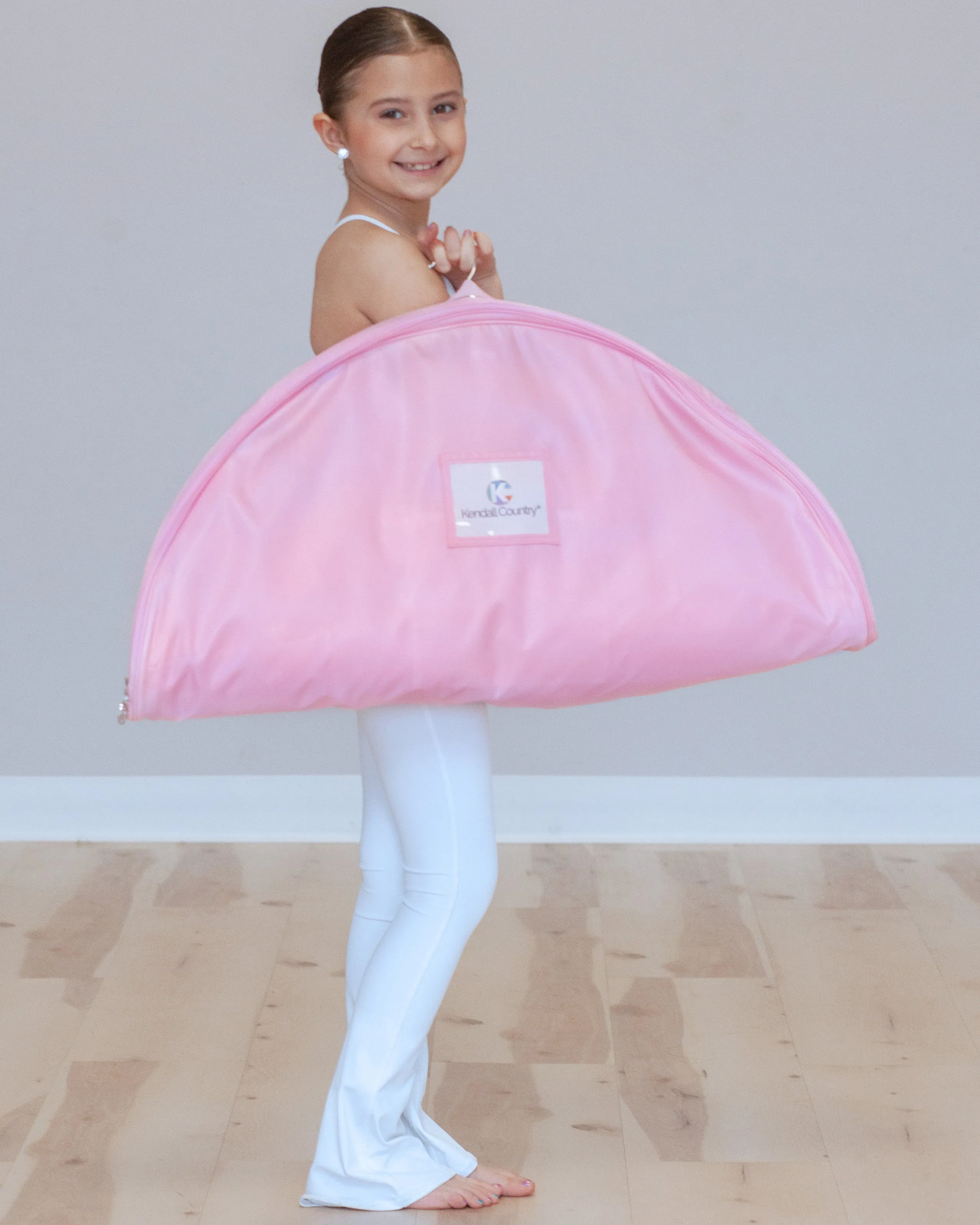 Small Pancake Tutu Garment Bag with pockets - Cotton Candy Pink, 30"