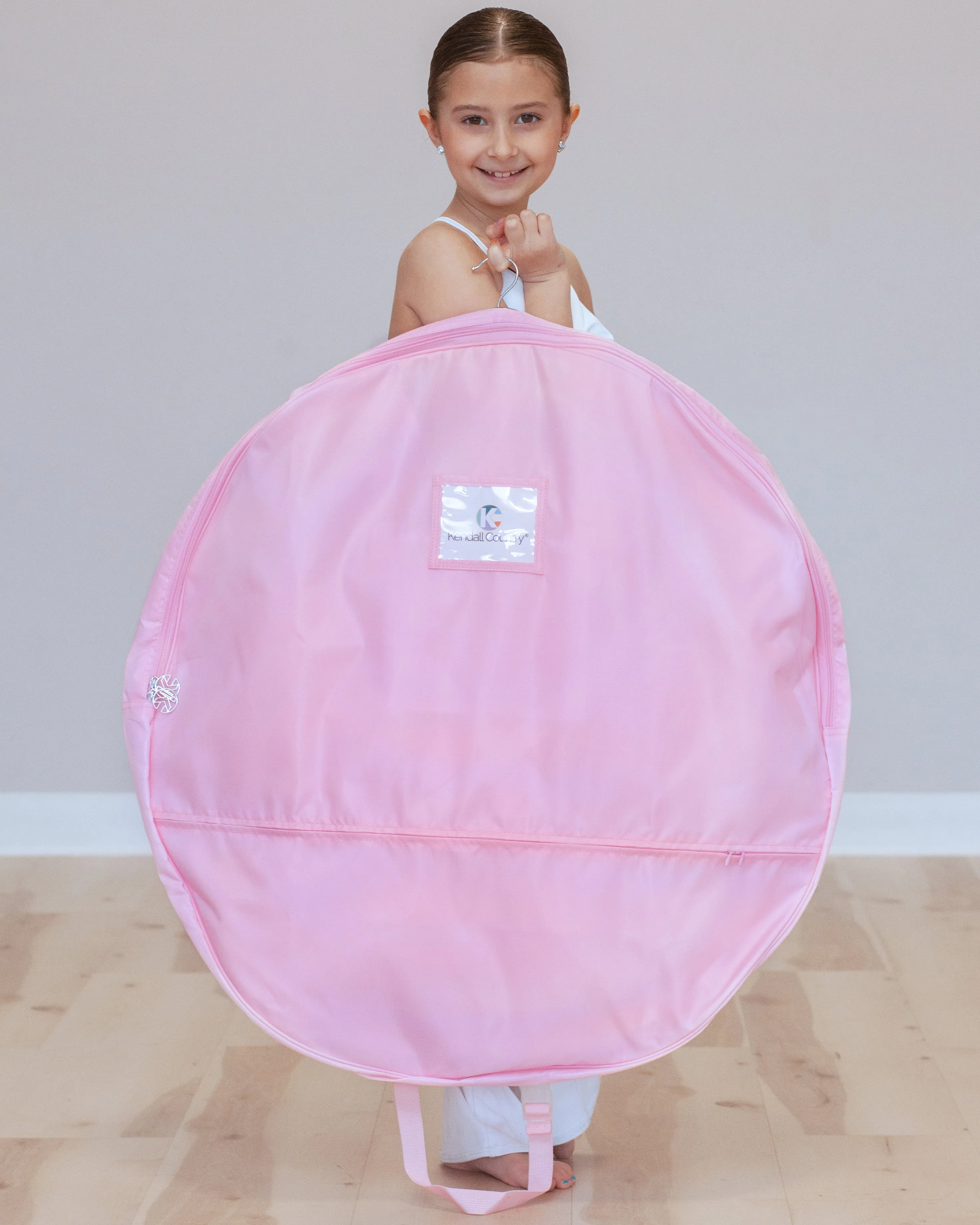 Small Pancake Tutu Garment Bag with pockets - Cotton Candy Pink, 30"