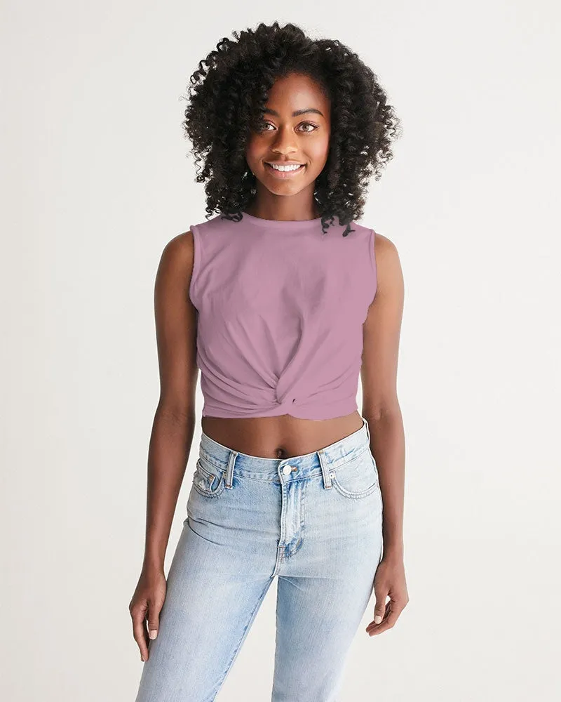 SMF Mauve Feminine Twist-Front Tank