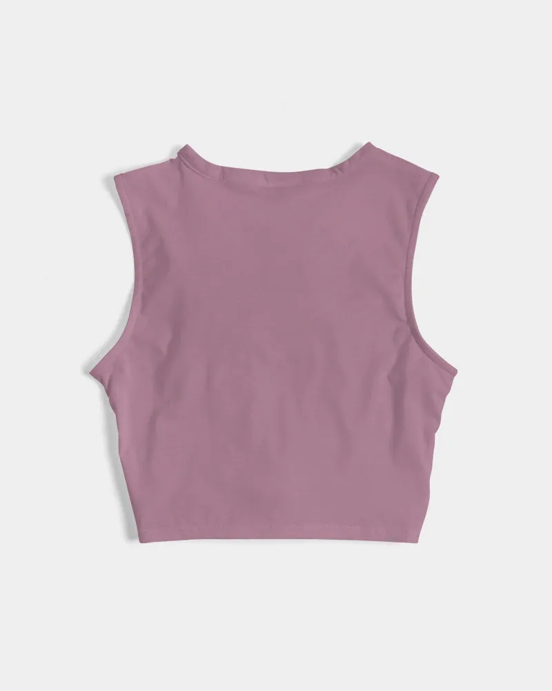 SMF Mauve Feminine Twist-Front Tank