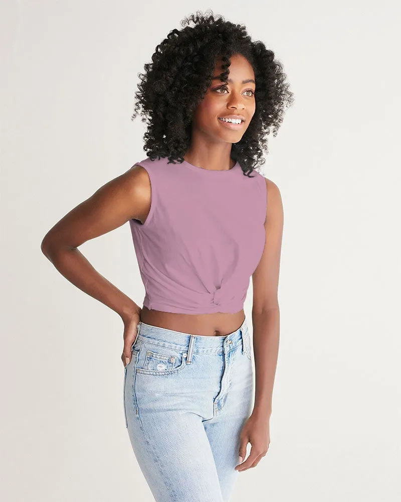 SMF Mauve Feminine Twist-Front Tank