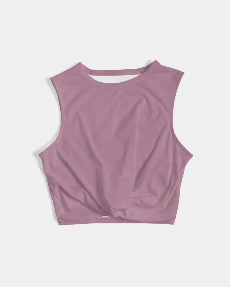 SMF Mauve Feminine Twist-Front Tank