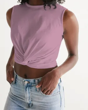 SMF Mauve Feminine Twist-Front Tank