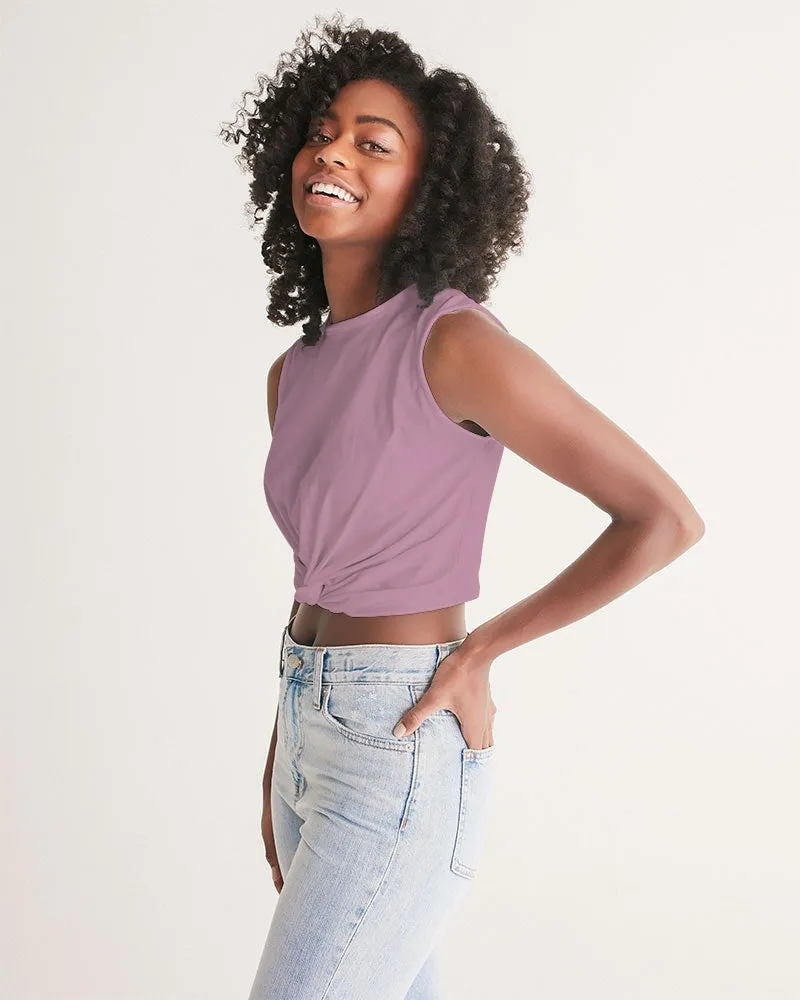 SMF Mauve Feminine Twist-Front Tank