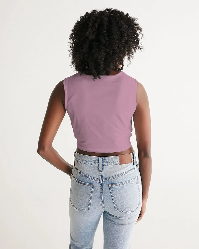 SMF Mauve Feminine Twist-Front Tank