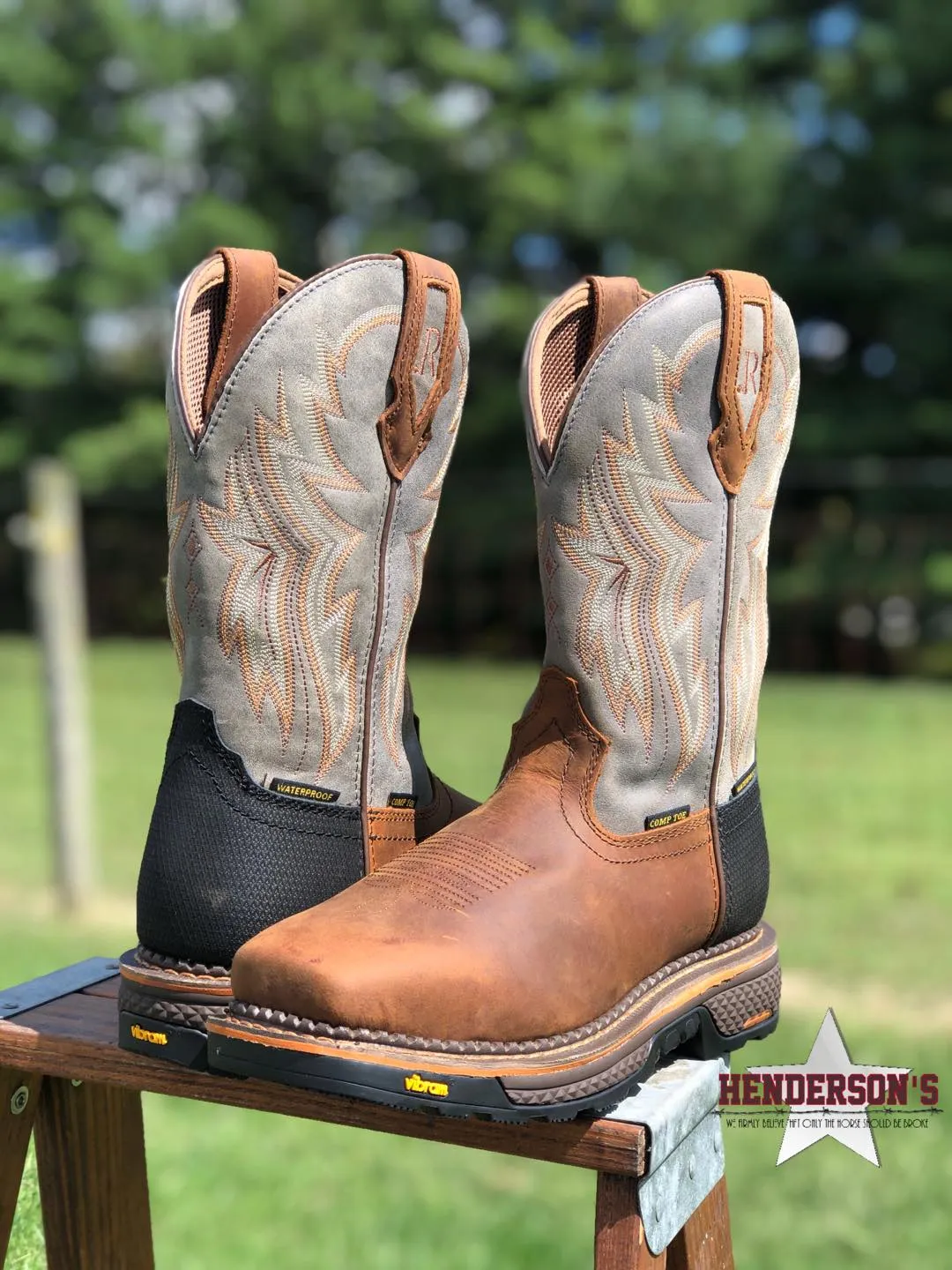 Smoke Grey Hazel Bay Cowhide ~ Waterproof Comp Toe