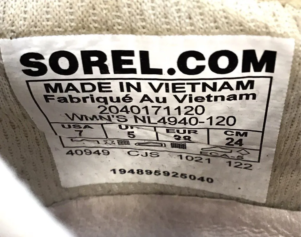 Sorel Women's Kinetic Impact Lace White Pink Running Athletic Shoes - Size 7
