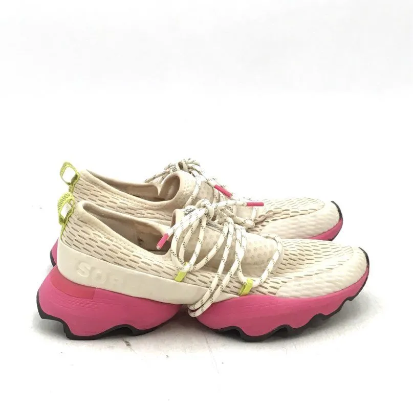 Sorel Women's Kinetic Impact Lace White Pink Running Athletic Shoes - Size 7