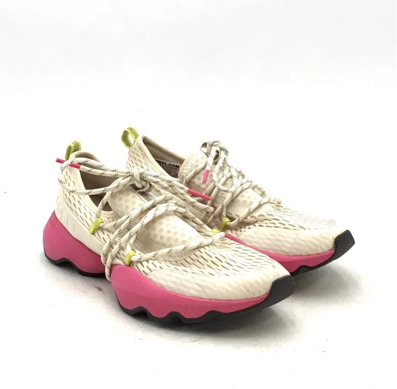 Sorel Women's Kinetic Impact Lace White Pink Running Athletic Shoes - Size 7