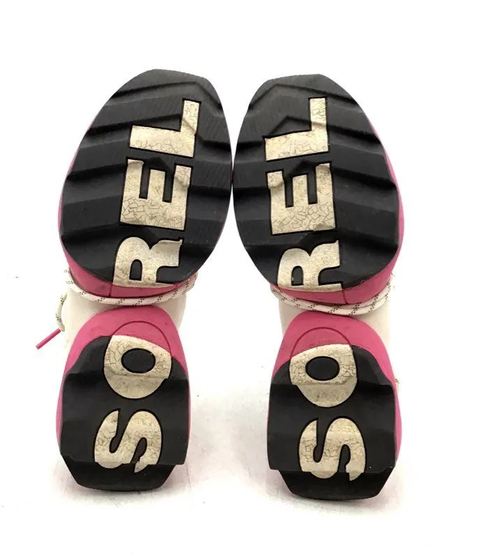 Sorel Women's Kinetic Impact Lace White Pink Running Athletic Shoes - Size 7