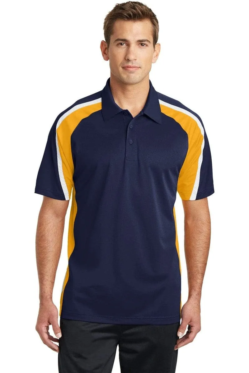 Sport-Tek Tricolor Micropique Sport-Wick Polo. ST654