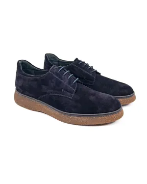 T-Suit Blue Genuine Suede Leather Men's Casual Shoes