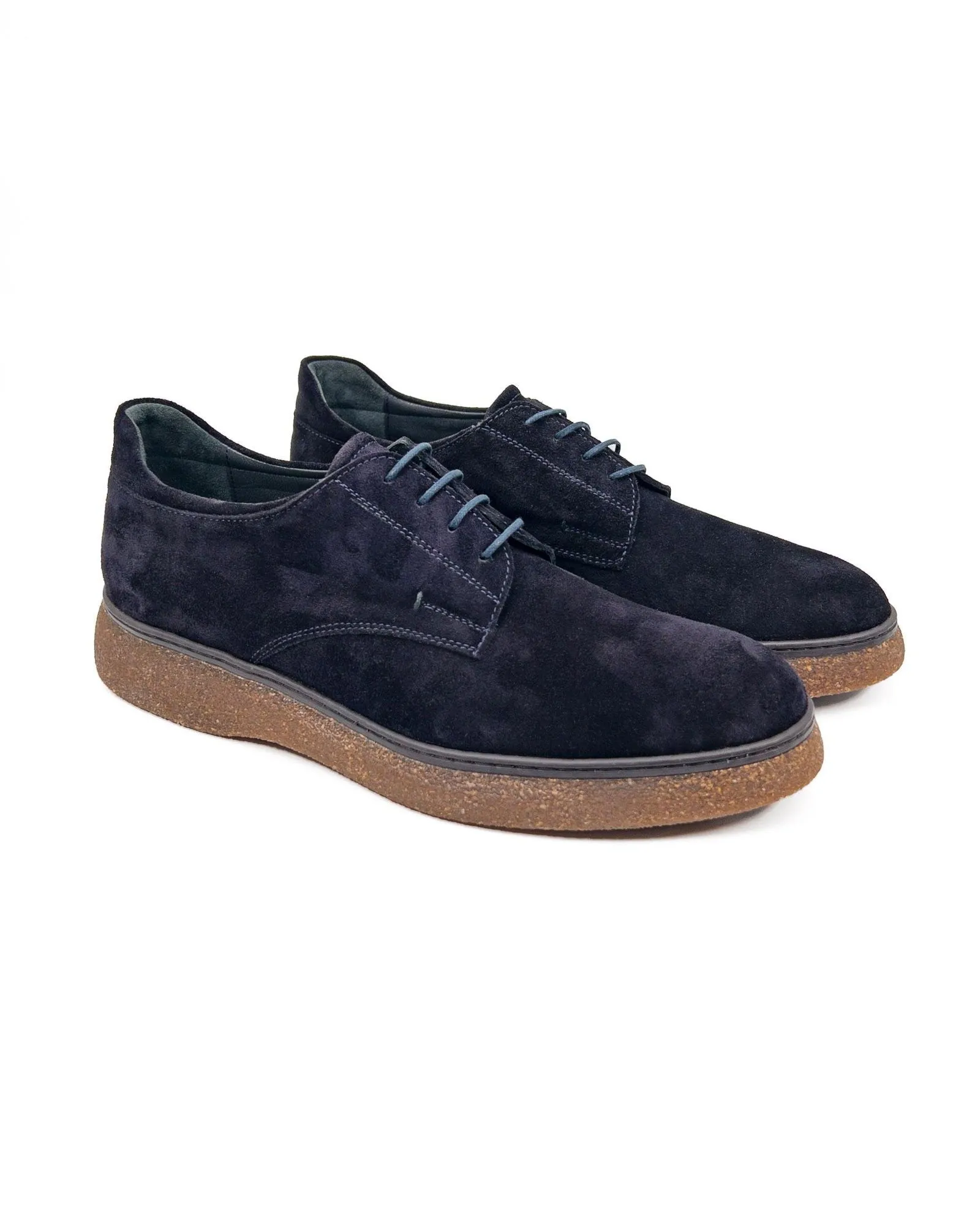 T-Suit Blue Genuine Suede Leather Men's Casual Shoes