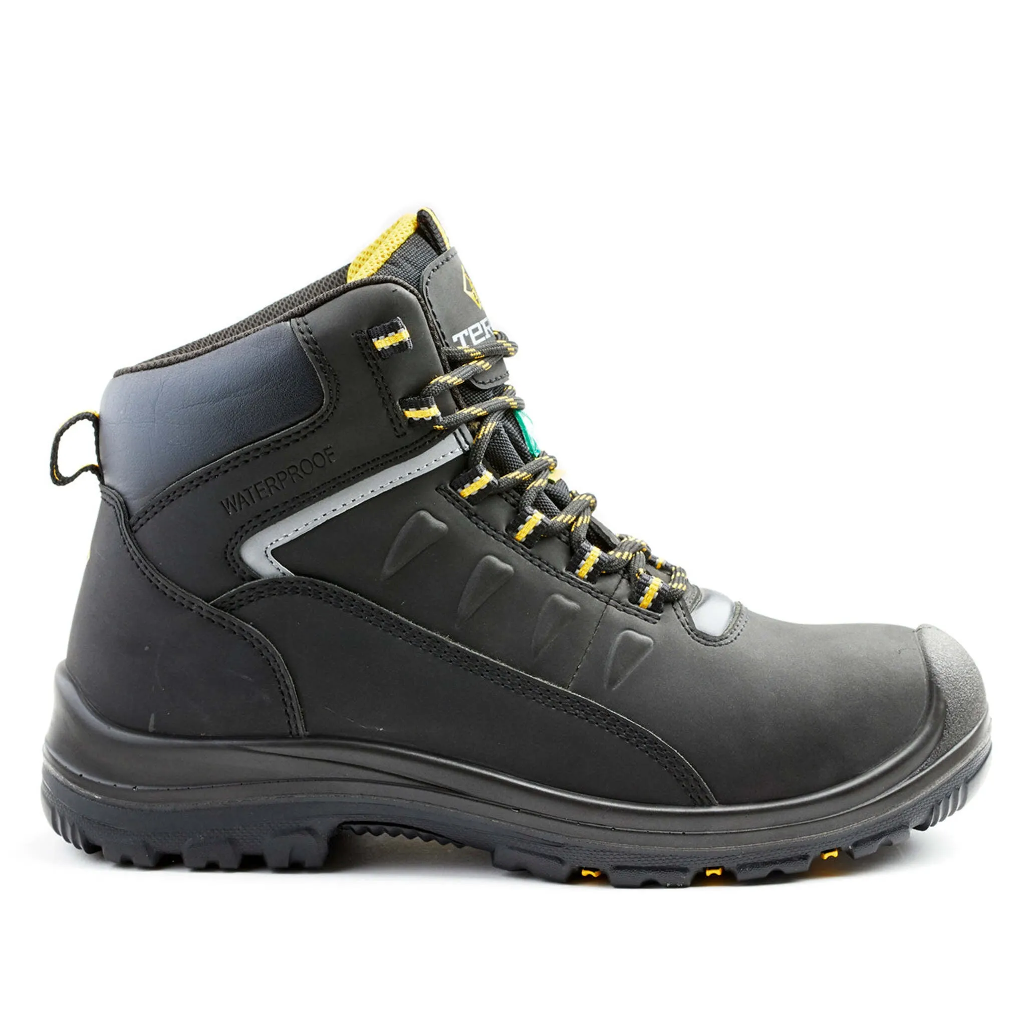 Terra Men's Safety Work Boots Findlay 6" Nubuck Leather Waterproof with Composite Toe and Plate | Sizes 7-14