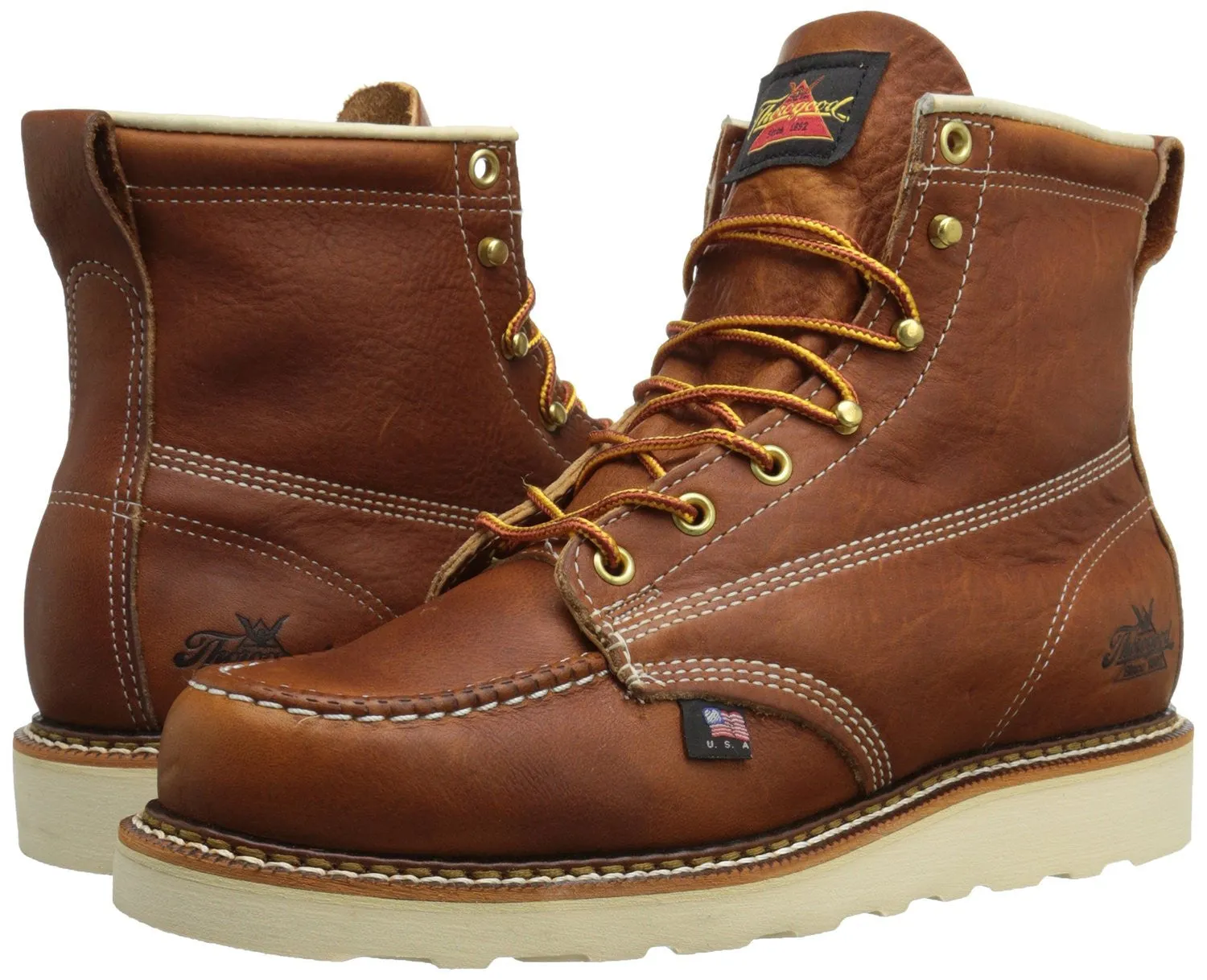 Thorogood Boots 814-4200 6" Moc Toe American Heritage Wedge - Made In USA