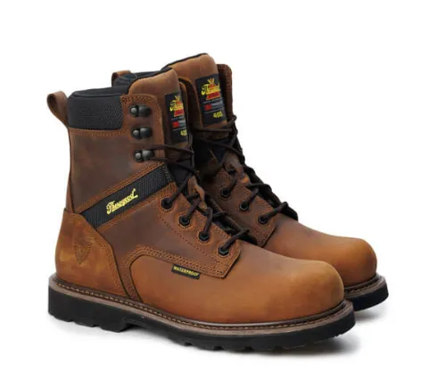Thorogood Jobsite Series – 8″ Crazy Horse Waterproof   Insulated Safety Toe