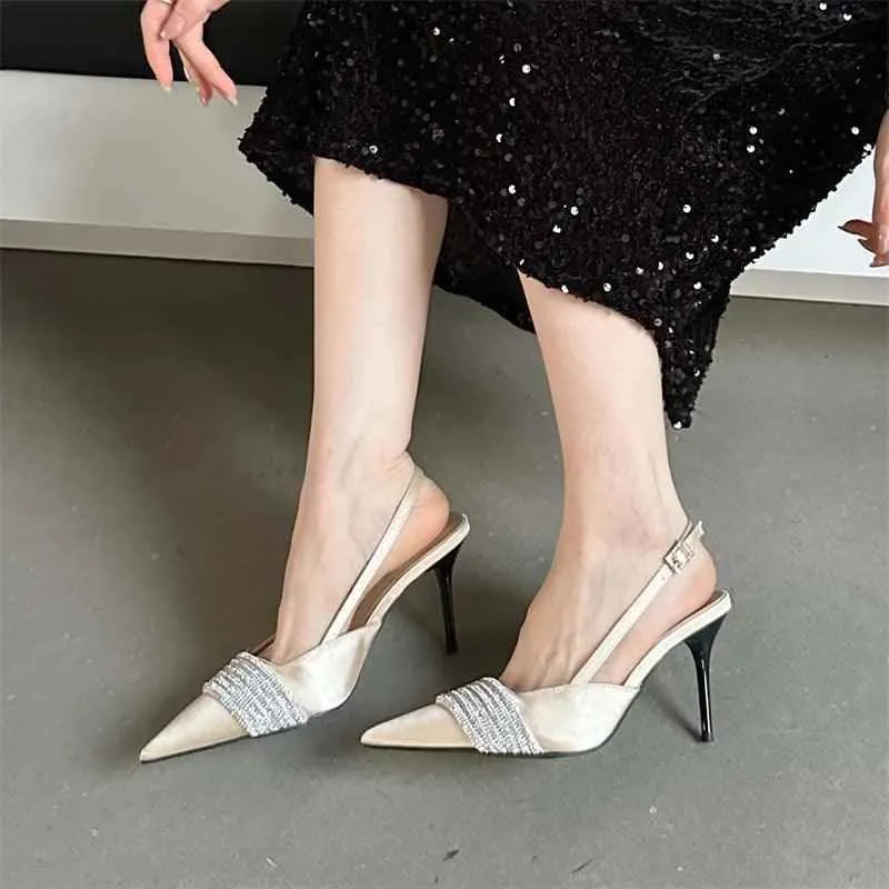 TSS38 Rhinestone Silky Pumps - Women's Casual Shoes
