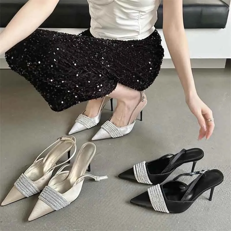 TSS38 Rhinestone Silky Pumps - Women's Casual Shoes