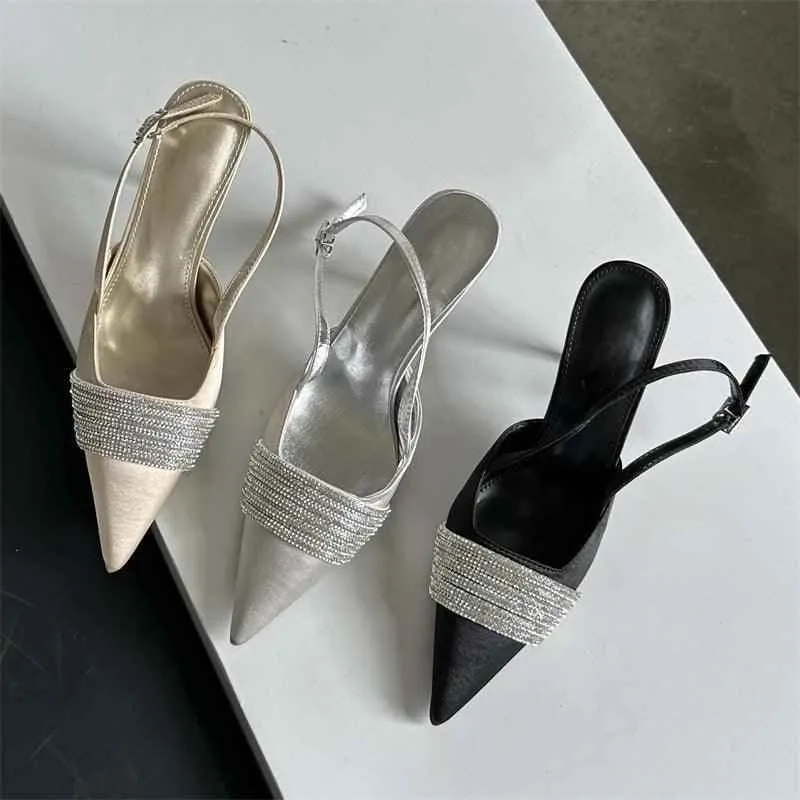 TSS38 Rhinestone Silky Pumps - Women's Casual Shoes
