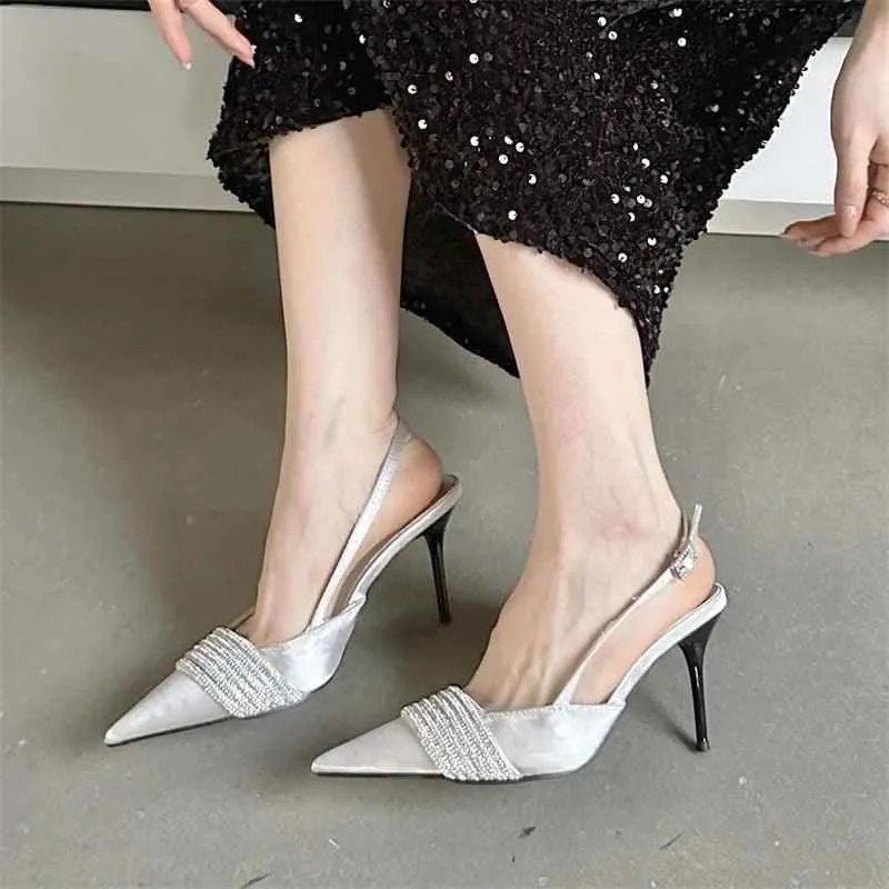 TSS38 Rhinestone Silky Pumps - Women's Casual Shoes
