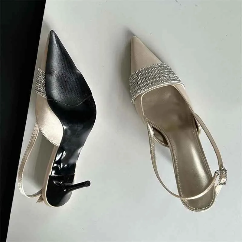 TSS38 Rhinestone Silky Pumps - Women's Casual Shoes