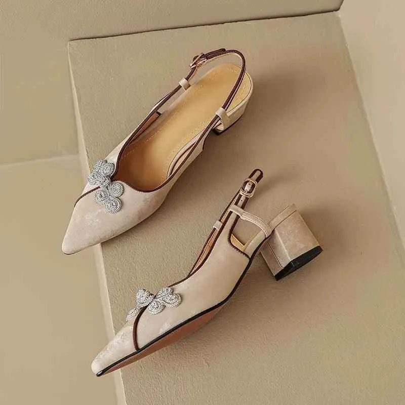 TSS43 Thick High Heel Sandals - Women's Casual Shoes