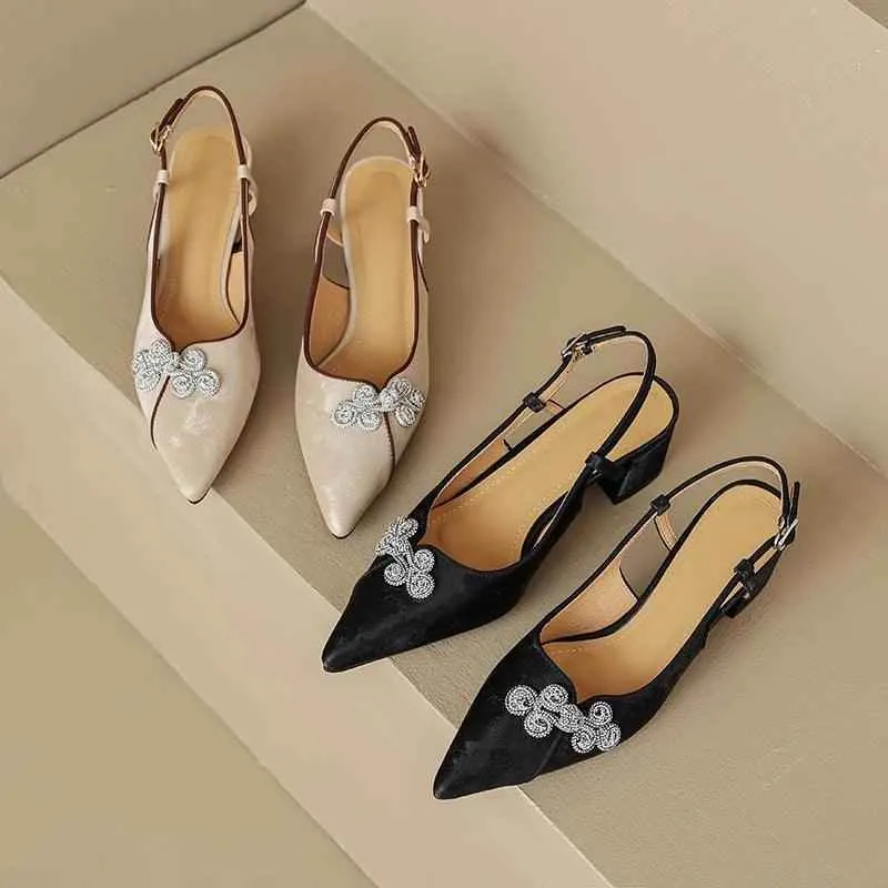 TSS43 Thick High Heel Sandals - Women's Casual Shoes