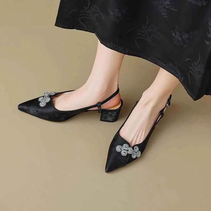 TSS43 Thick High Heel Sandals - Women's Casual Shoes