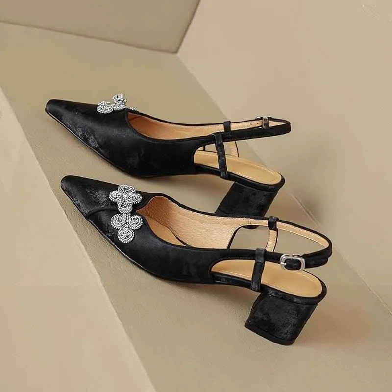 TSS43 Thick High Heel Sandals - Women's Casual Shoes