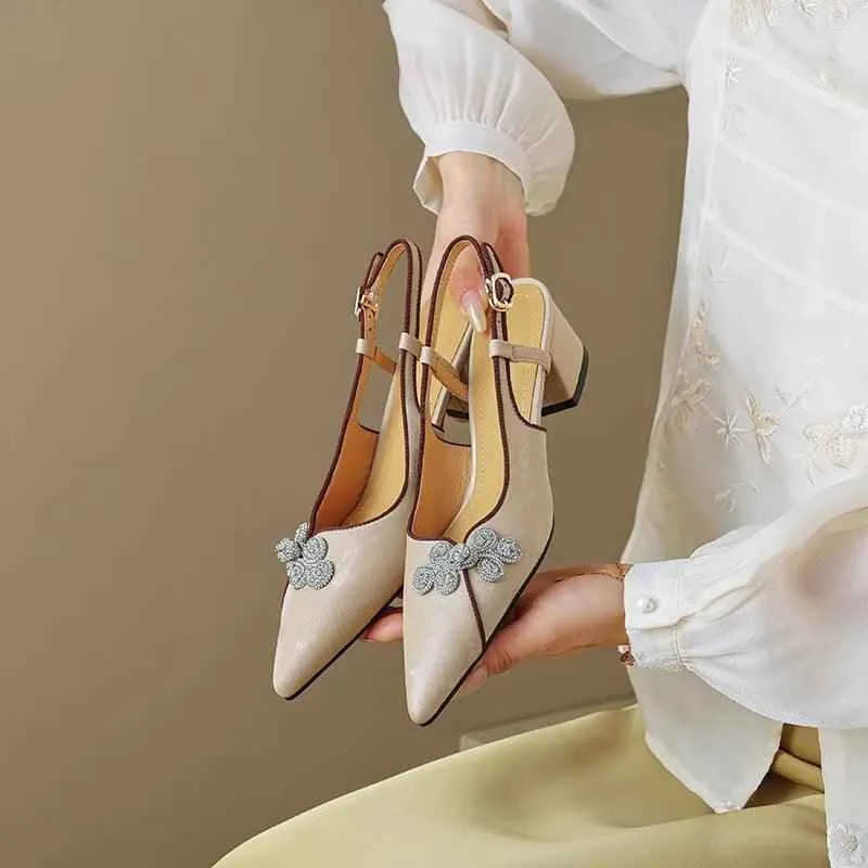 TSS43 Thick High Heel Sandals - Women's Casual Shoes
