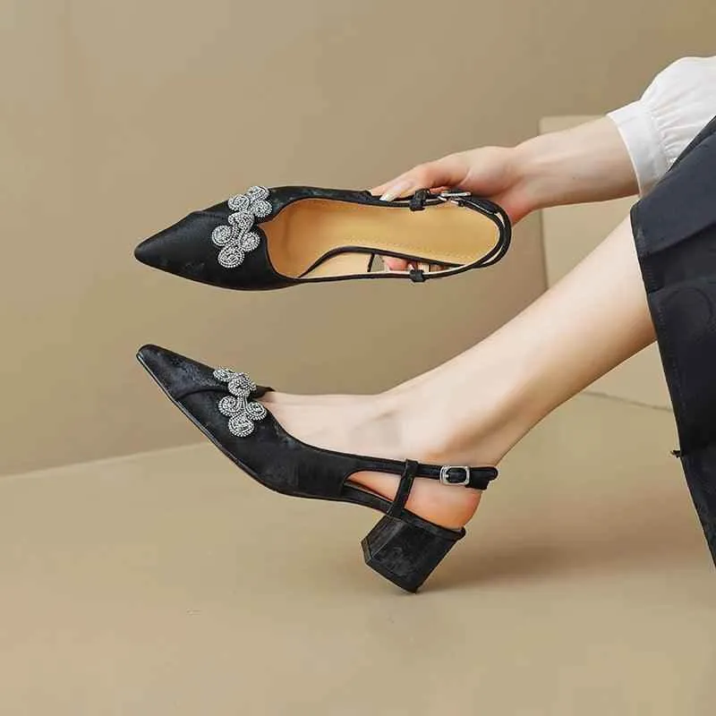 TSS43 Thick High Heel Sandals - Women's Casual Shoes