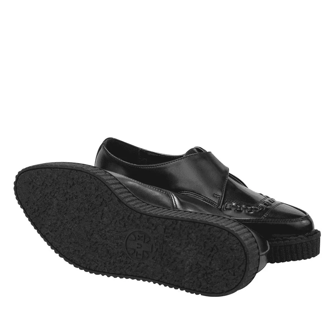 TUK Black Leather Pointed Creeper A8520