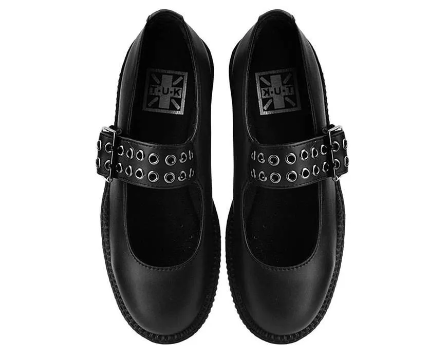 TUK Black Mary Jane Creeper V9595L
