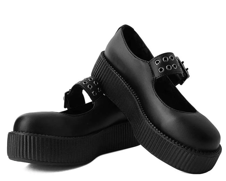 TUK Black Mary Jane Creeper V9595L
