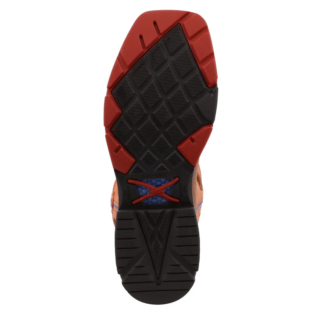 'Twisted X' Men's 12" Western EH Alloy Toe - Tan / Orange