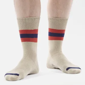 Universal Works Sport Stripe Sock Ecru