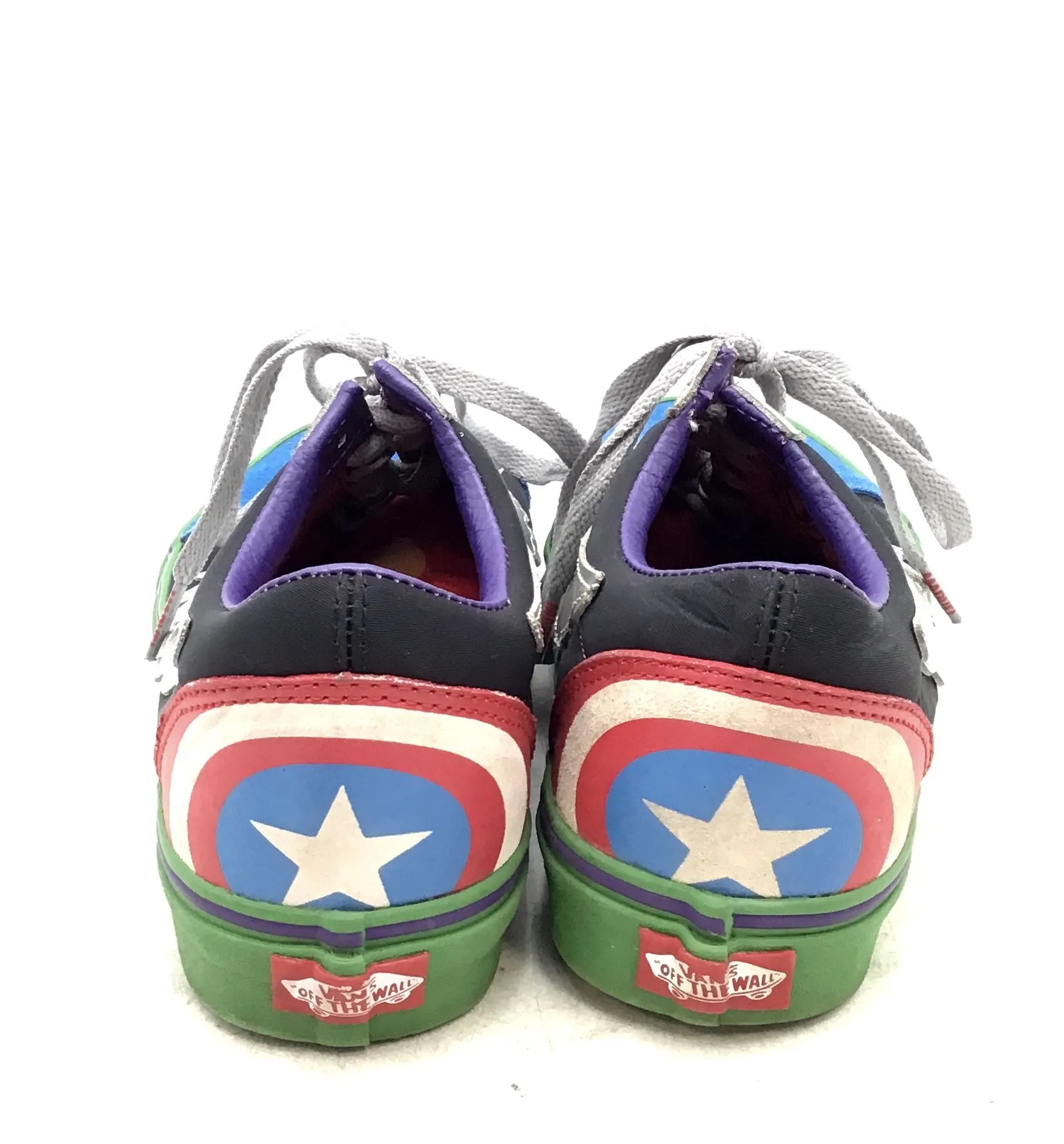 Vans X Captain America Men's Multicolor Low-Top Athletic Shoes - Size 7