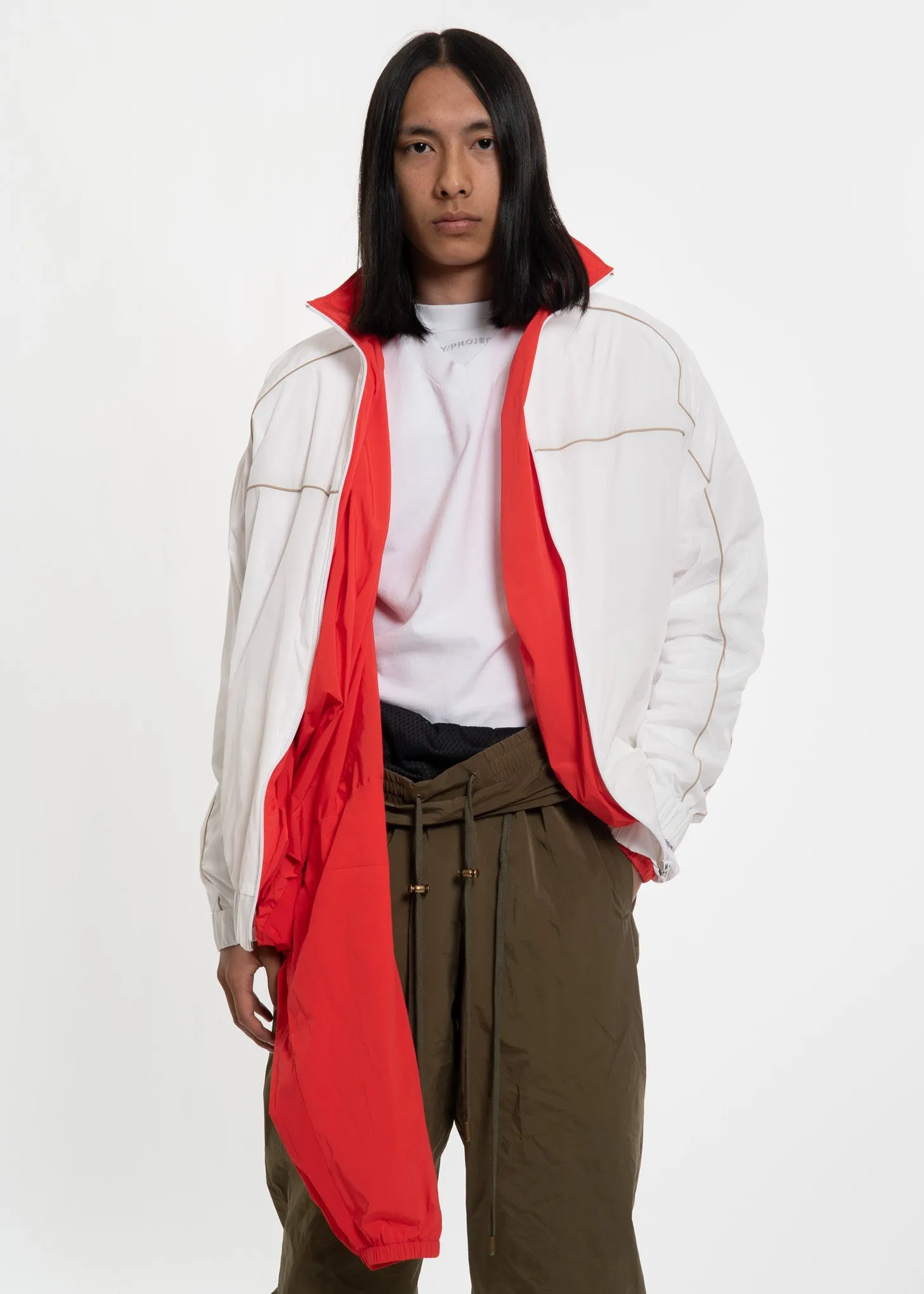 Vintage SS2018 White and Red Layered Track Jacket