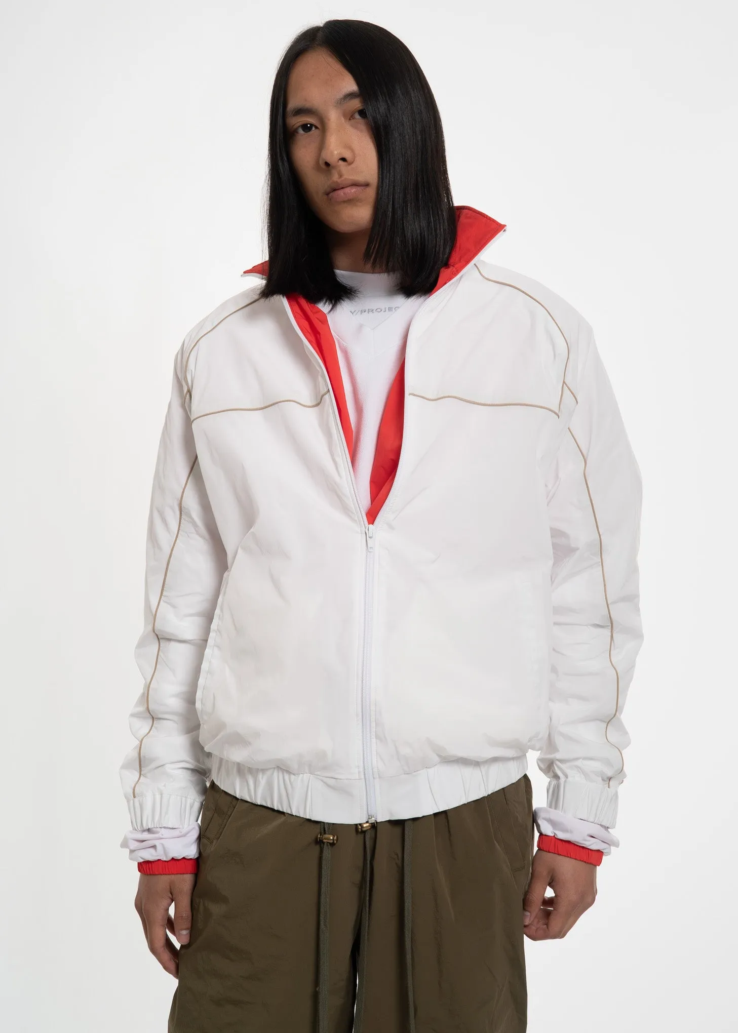 Vintage SS2018 White and Red Layered Track Jacket