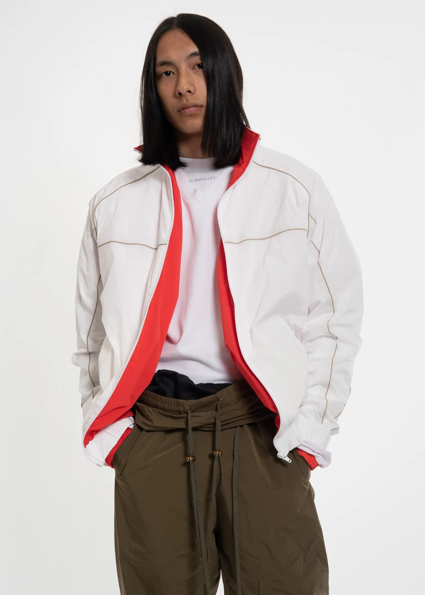 Vintage SS2018 White and Red Layered Track Jacket