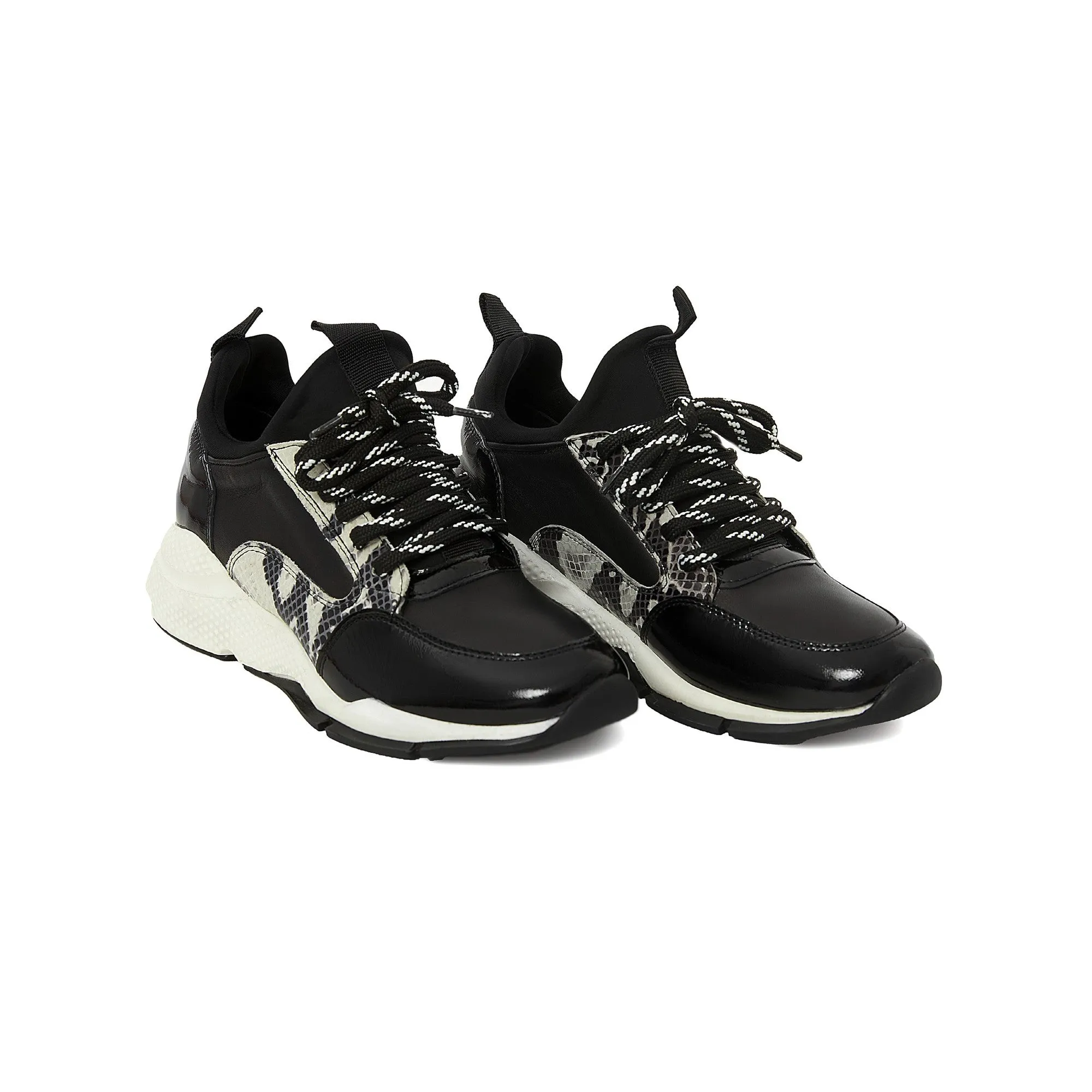 Women's Snake Leather Handmade Sneakers W5010