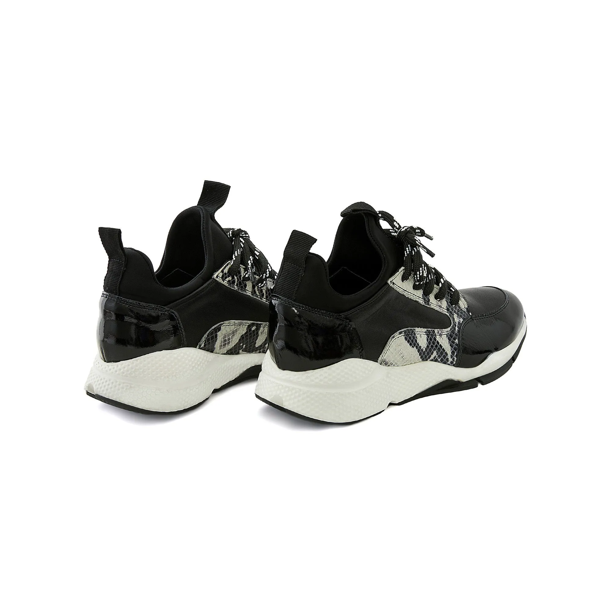 Women's Snake Leather Handmade Sneakers W5010