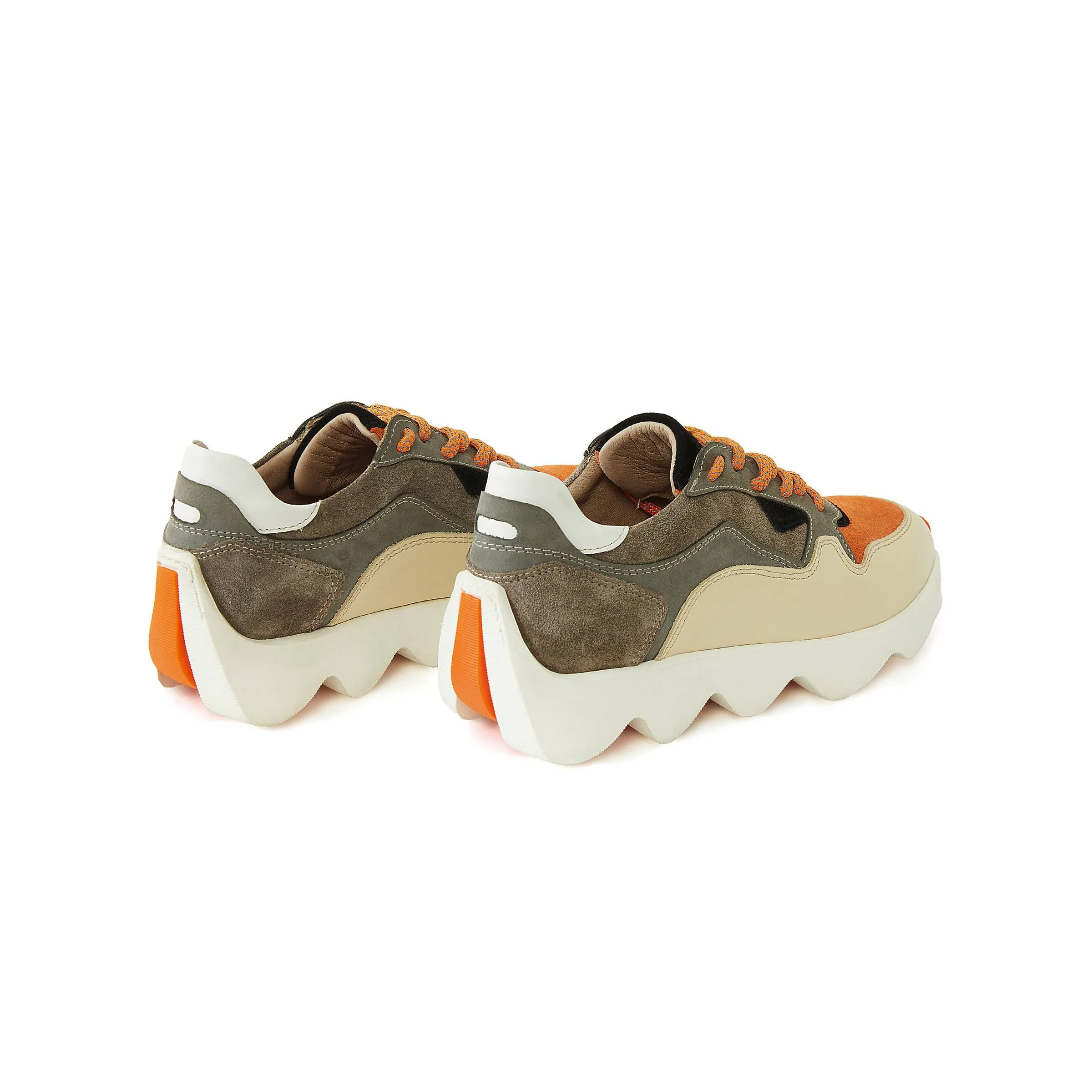Women's Suede Calf Leather Handmade Sneakers W5000