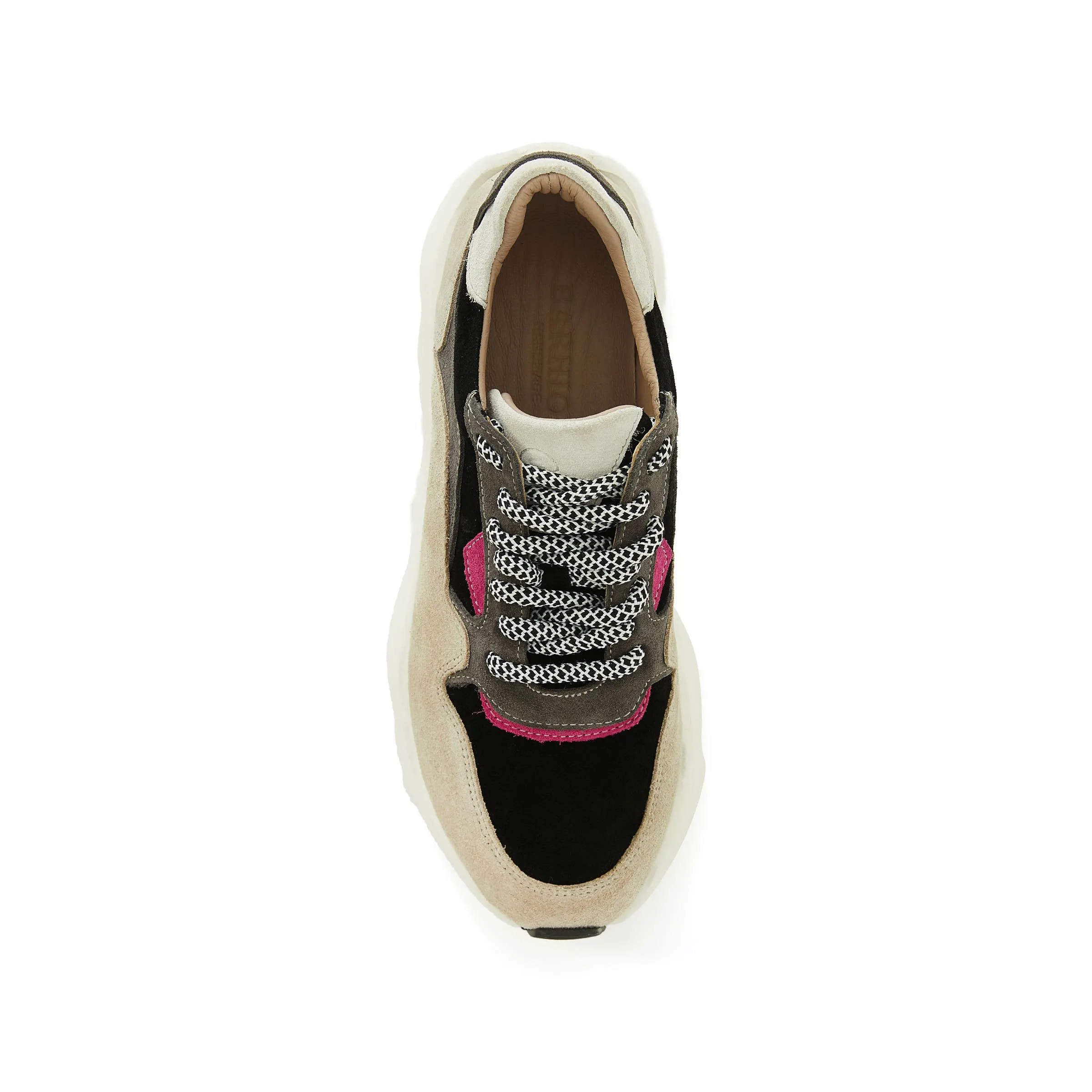 Women's Suede Calf Leather Handmade Sneakers W5000