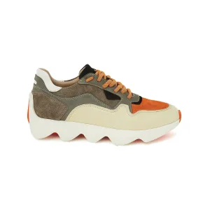 Women's Suede Calf Leather Handmade Sneakers W5000